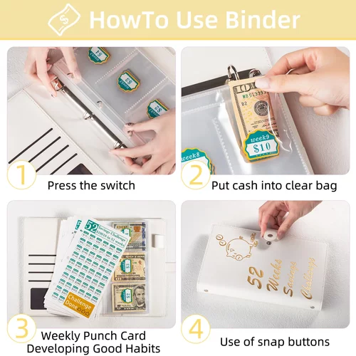 52weeashallen笔记本52周挑战存钱现金储蓄本活页本