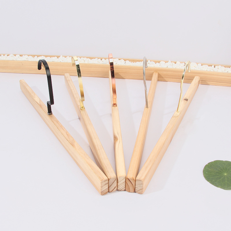 实木衣撑一字衣架裤架裤夹吊带专用收纳架服装店衣服架木质挂衣架