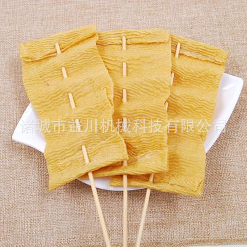 每小时3000串全自动豆皮穿串机厂家 益川机械豆干串穿串机