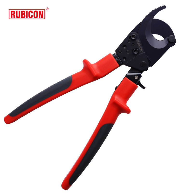 RUBICON罗宾汉断线钳RLY-035强力手动电缆剪 棘轮式电线剪 电缆钳