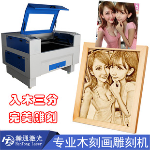 人像照片激光头数控电脑激光雕刻切割机木板相框木刻画雕刻机