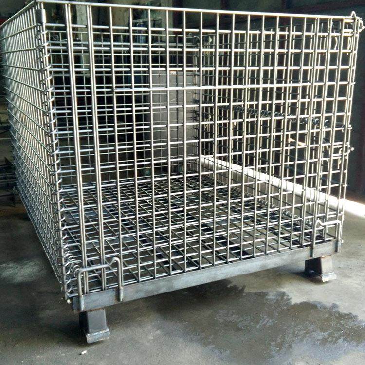 带支架镀锌仓储笼汽车零部件五金配件载重2吨堆叠4层折叠铁笼,五金/工具,仓储笼,淘宝优惠券,粉丝福利购,淘宝优惠卷