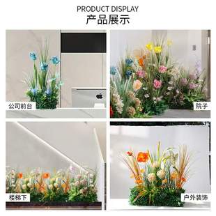 僮燁仿真花植物造場景布置軟裝 飾擺設 綠植室內景觀櫥窗假花裝