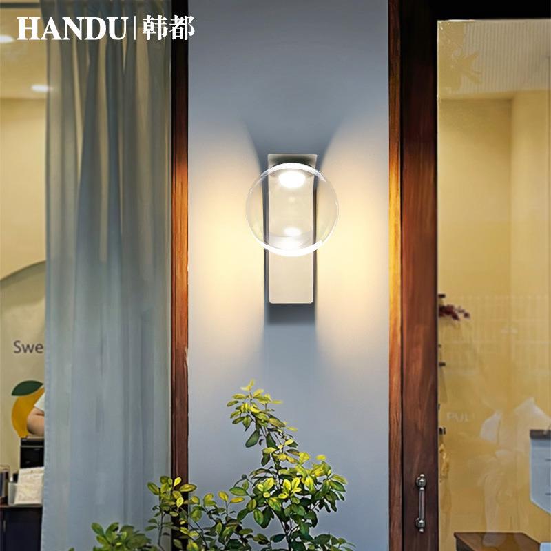 庭院室外太阳围墙户外外围布置露台别墅太阳能花园壁灯景观灯灯壁