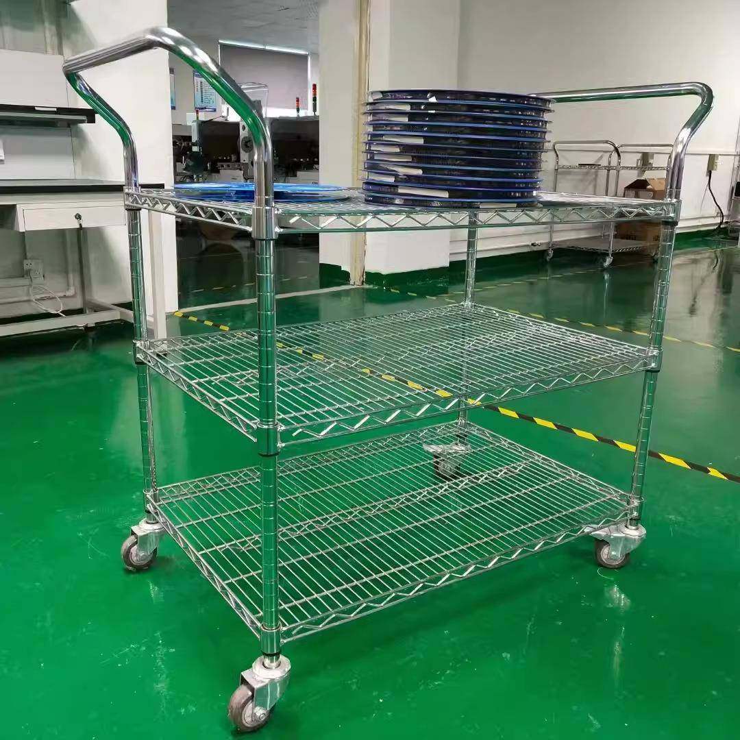 三层多层捡货手推车小拉车工业承重车间防静电线网周转理货车促销