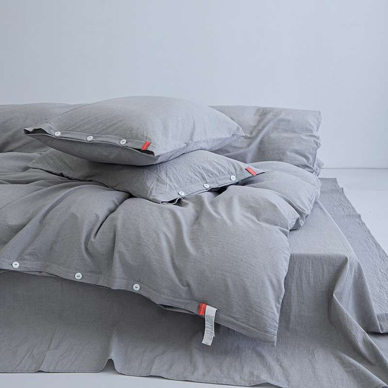 纯棉简约四件套全棉100精梳色织水洗棉床单被套民宿床上用品南通