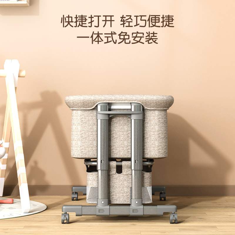 双体多功能婴儿床拼接大床新生儿摇床摇篮床便捷式bb宝宝床可移动