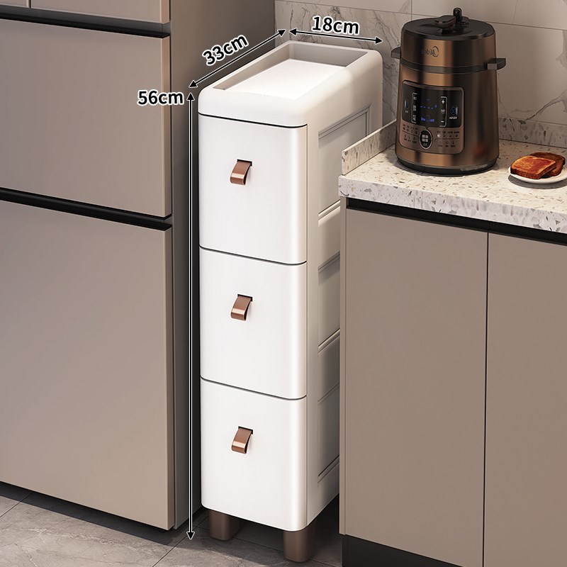 多层抽屉式收纳柜带轮储物柜整理箱盒塑料玩具柜子床头柜YH