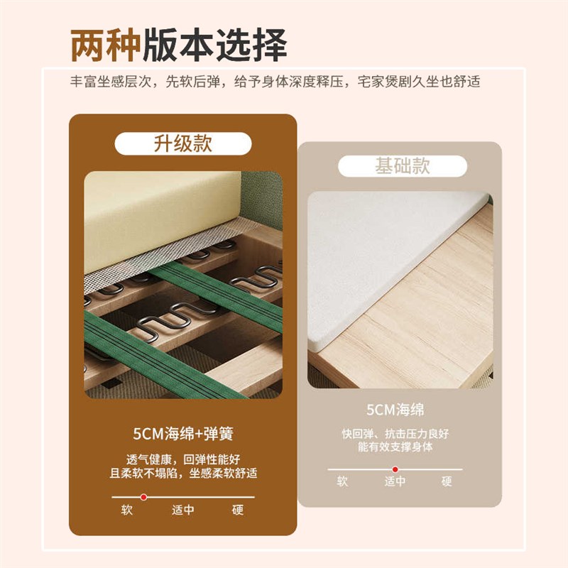 云朵沙发客厅小户型2025新款懒人小沙发卧室双人可折叠两用沙发床