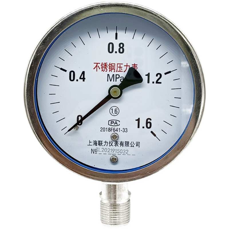 04不钢b压力表Y100F Y30BF6水压气压真耐高温空锈防B腐蒸汽氧气表