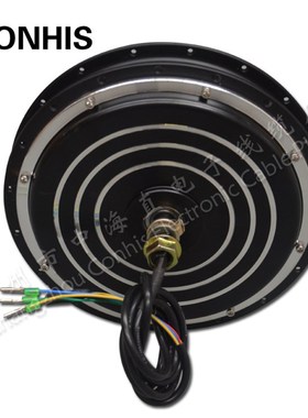 24V36V48V电动车辐条电机250W-1000W前轮无刷无齿轮毂电机银黑色