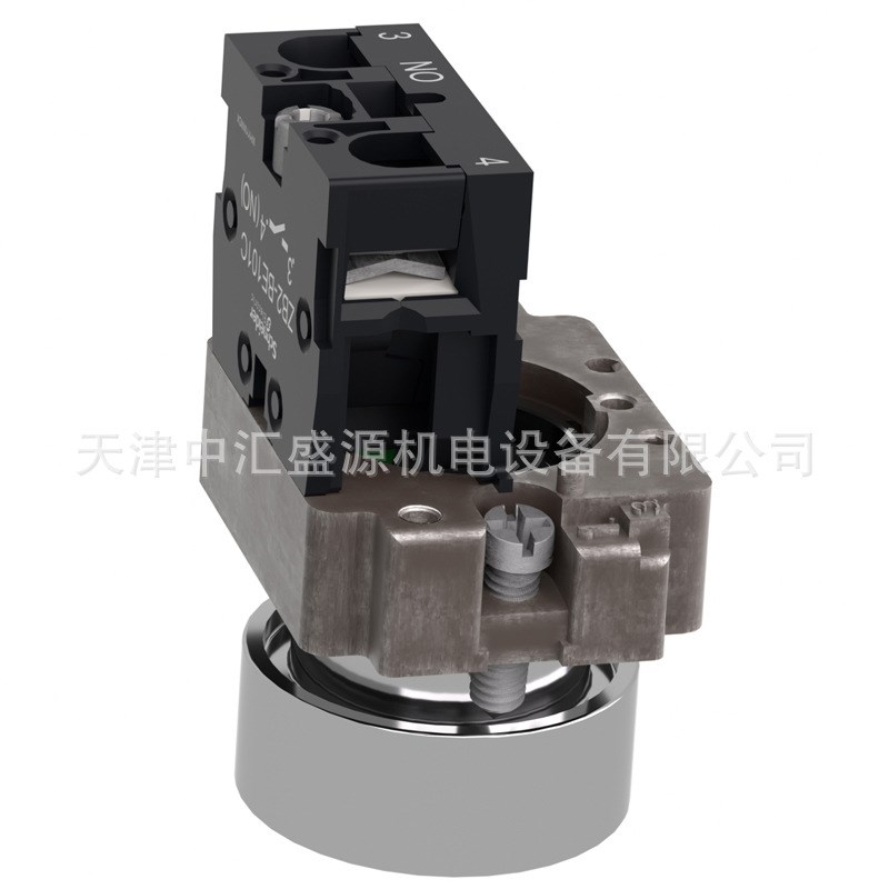 XB2B按钮XB2BA21C黑色平头自复按1常开ZB2BA2C+ZB2BZ101C按钮开关