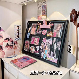 磁吸追星收纳板大容量桌面置物卡砖挂钩整理盒小卡立牌墙上展示架