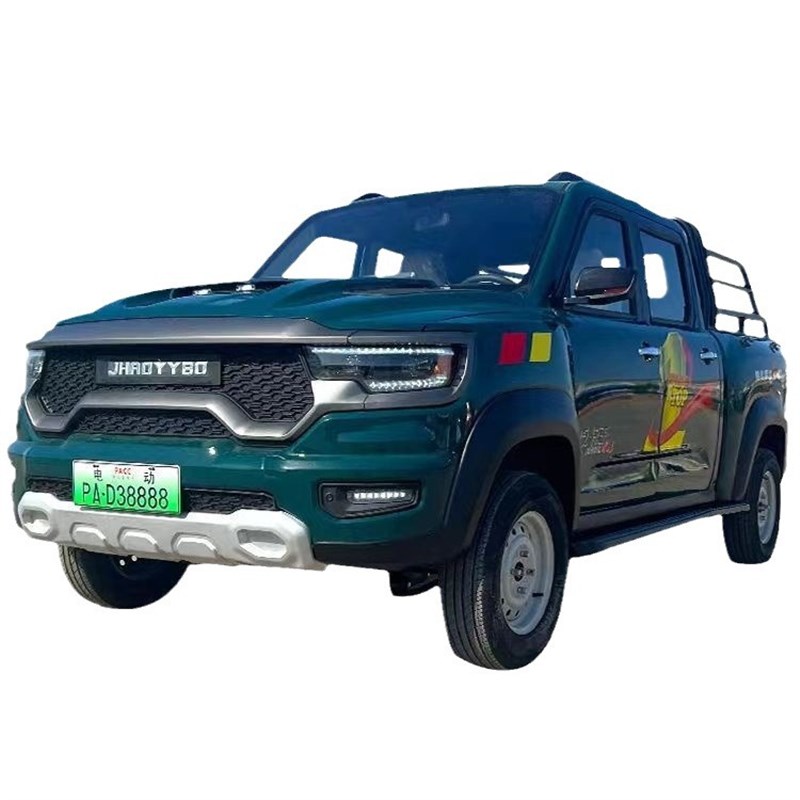 电动皮卡四轮车新能源油电两用成人家用越野双排拉人代步四轮车