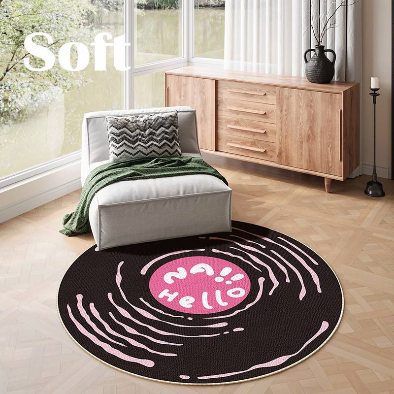 覆古记录卧室地毯客厅沙发咖啡桌家庭衣帽间圆形地毯无障碍豪华防