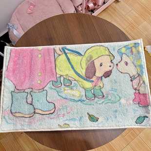 ACCIO×鸟鸟一 原创下雨天散步小狗仿羊绒地毯柔软床边卧室可爱