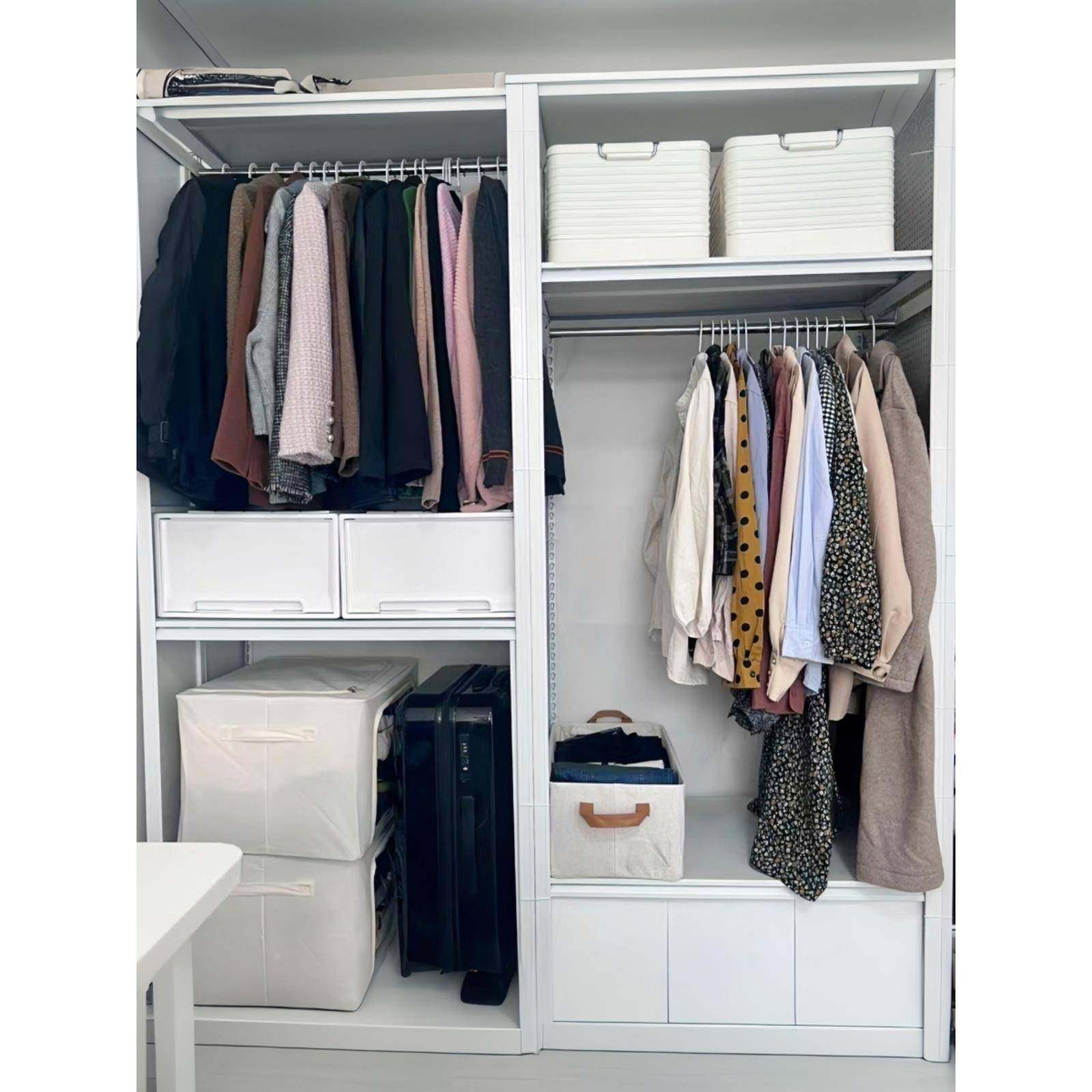 货架衣柜家庭DIY开角钢衣架储物架金属组装储物架衣帽间