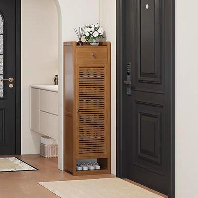 入户鞋柜单门迷你小户型窄高立式家用门口室内带抽屉长40cm宽鞋架