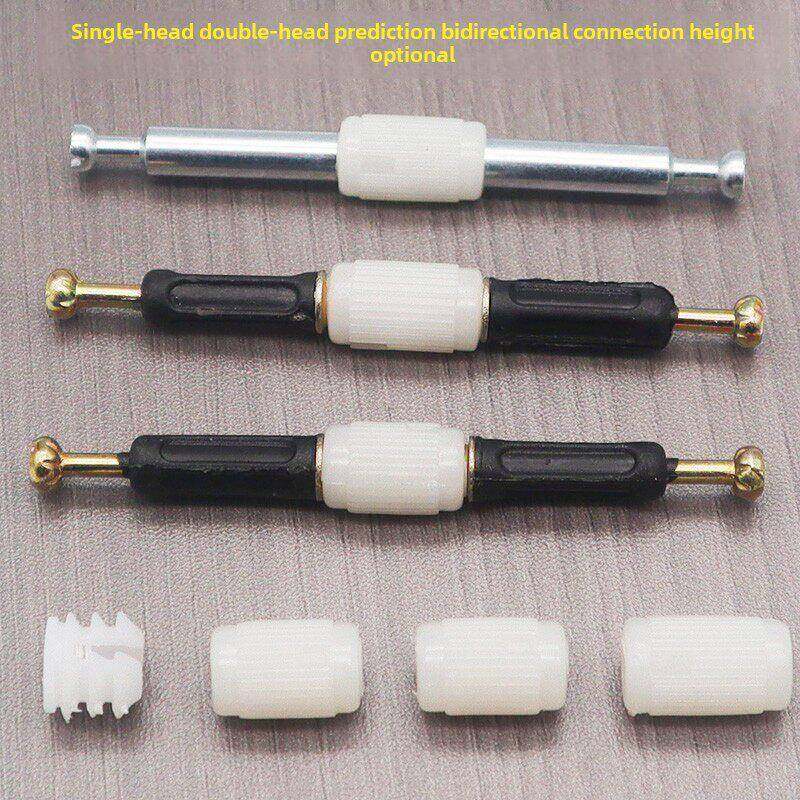 家具五金膨胀螺母加厚三合一连接件尼龙膨胀头塑料螺母螺丝双通件