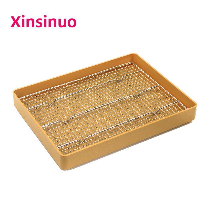 超市新鲜精品托盘熟猪肉牛肉冷盘食品展示冷冻室板加厚漏网油炸