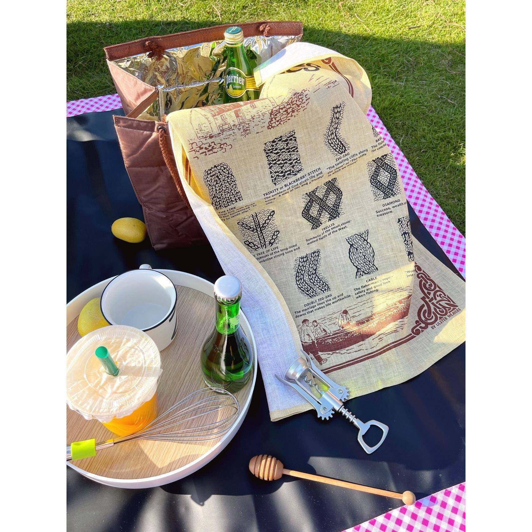 周A家UW针织方法艺术创意科普类茶巾防尘盖布家居装饰背景挂画