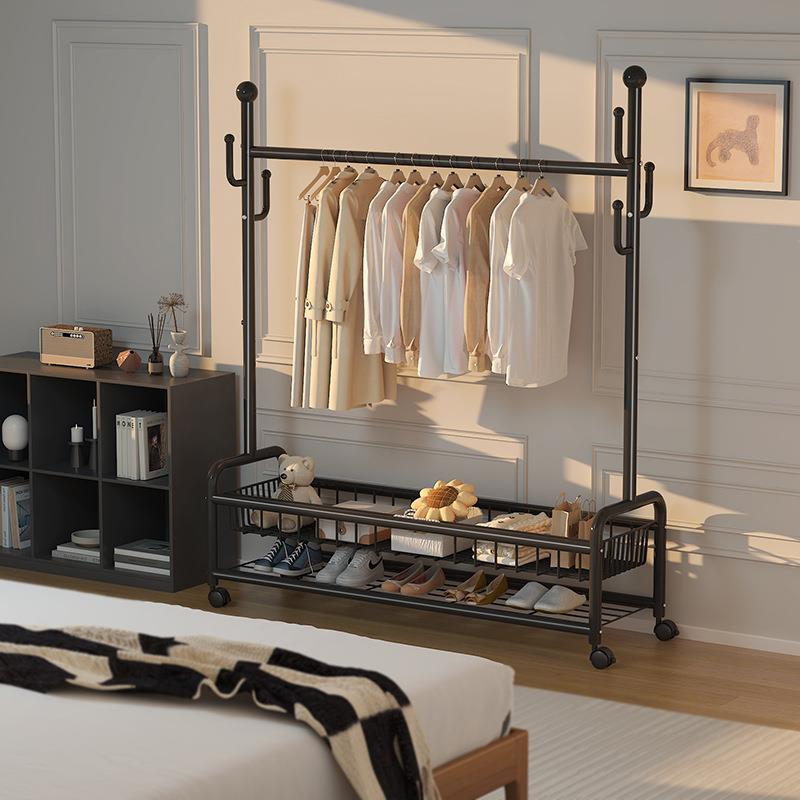 挂衣架落地卧室衣架家用房间挂衣服架子移动晾衣架室内简易衣帽架