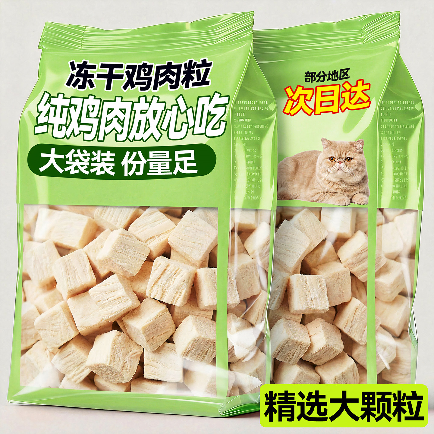 宠物冻干鸡肉粒狗狗猫咪通用冻干鸡肉粒狗狗主粮伴侣训练奖励解馋图片