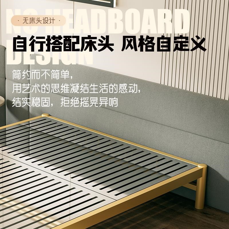 304不锈钢床1.8米1.5m现代简约榻榻米环保非铁艺钢床架卧室双人床