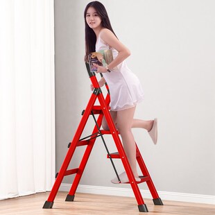 伸缩室内多功能轻便人字梯乔迁梯子便携 梯子家用折叠梯加厚加粗款