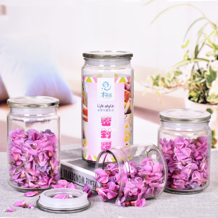 玻璃瓶密封罐带盖透明茶叶罐食品杂粮零食储存罐子花茶小号储物罐
