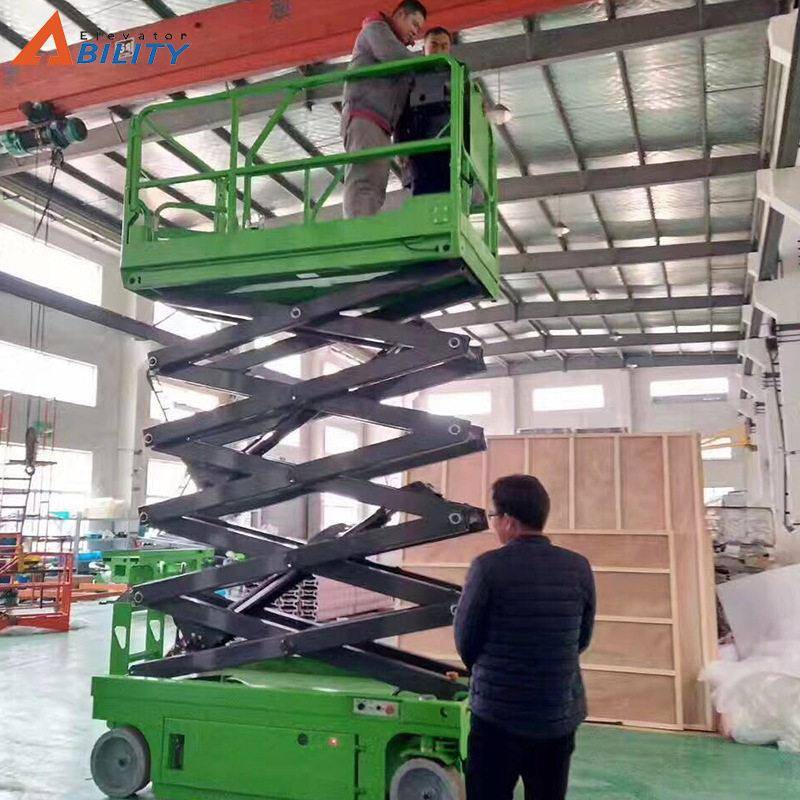 厂家直供液压升降机18米空作业剪叉式移动液压升降机四轮卸货
