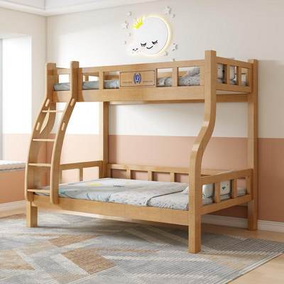 全实木上下床同宽高低床上下铺木床子母床双层床母子床儿童两层床
