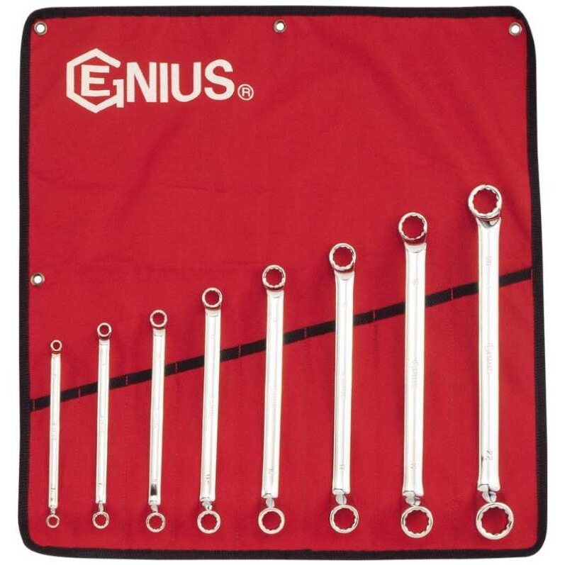 天赋(GENIUS)DE-708M 工具8件套精抛光公制双梅花扳手组