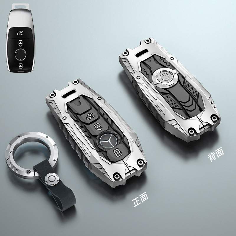 适用奔驰钥匙套新e300lC260包A180级glcGLA200 EQC350车钥匙壳扣