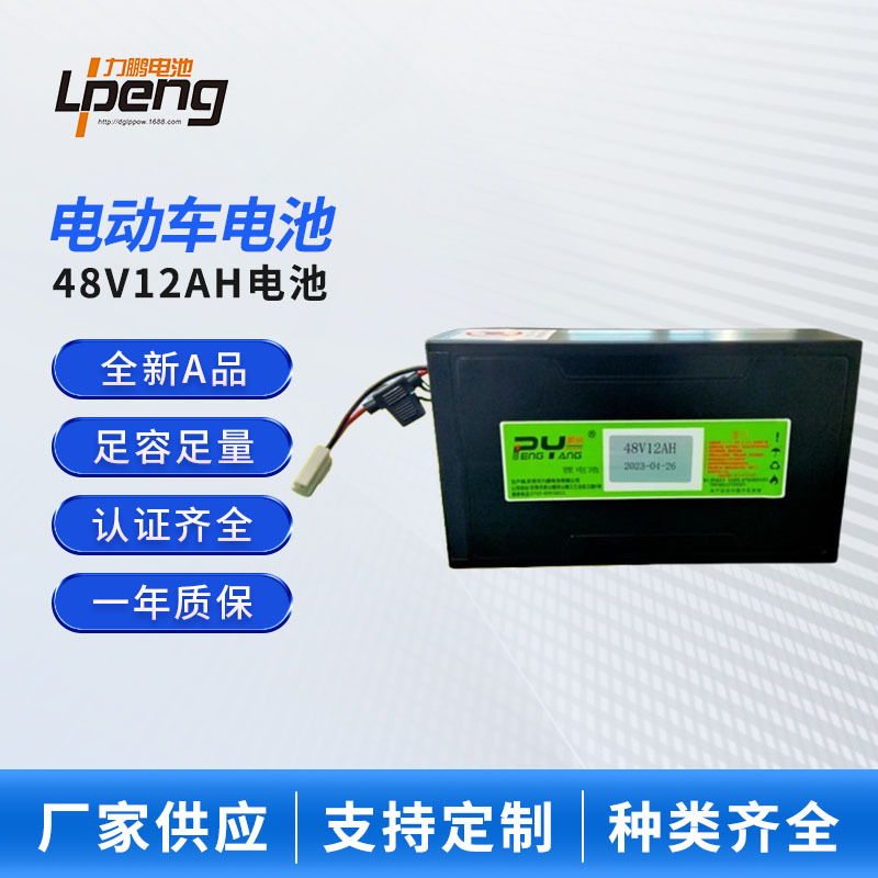 力鹏厂家 电动车锂电池48V12AH模块两轮车代驾车锂电池组