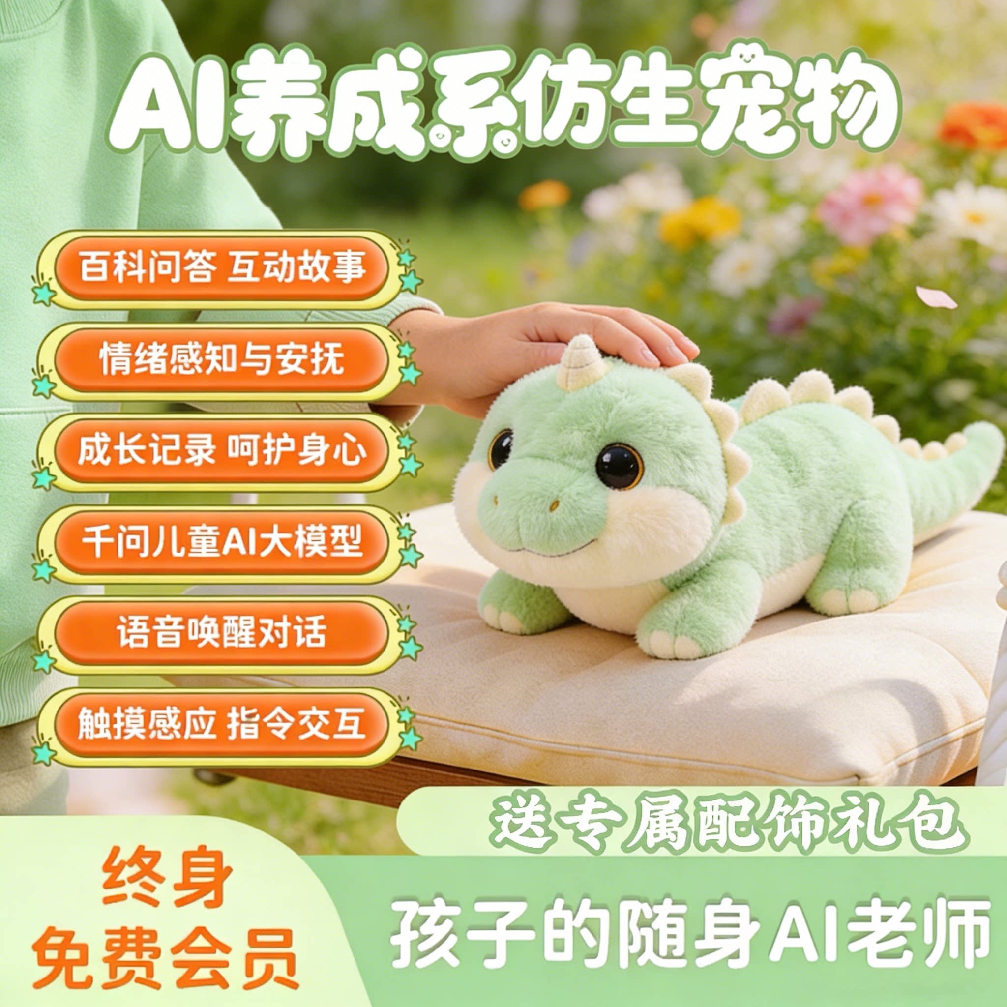 ai智能机器人电子宠物陪伴毛绒玩具豆包对话61六一儿童节生日礼物