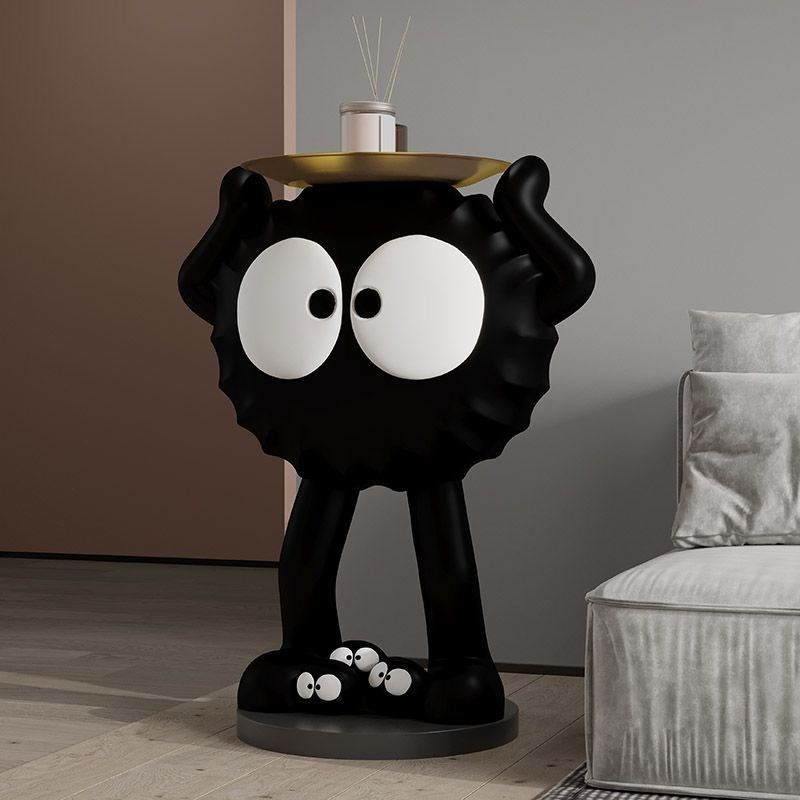 煤球轻奢创意客厅电视柜沙发旁边大型落地装饰品家居礼物乔迁摆件