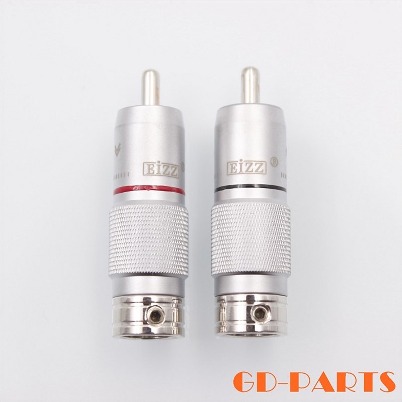 EIZZ 碲铜镀无镍铑 RCA莲花插头 CD机音箱胆机功放音频信号线插头