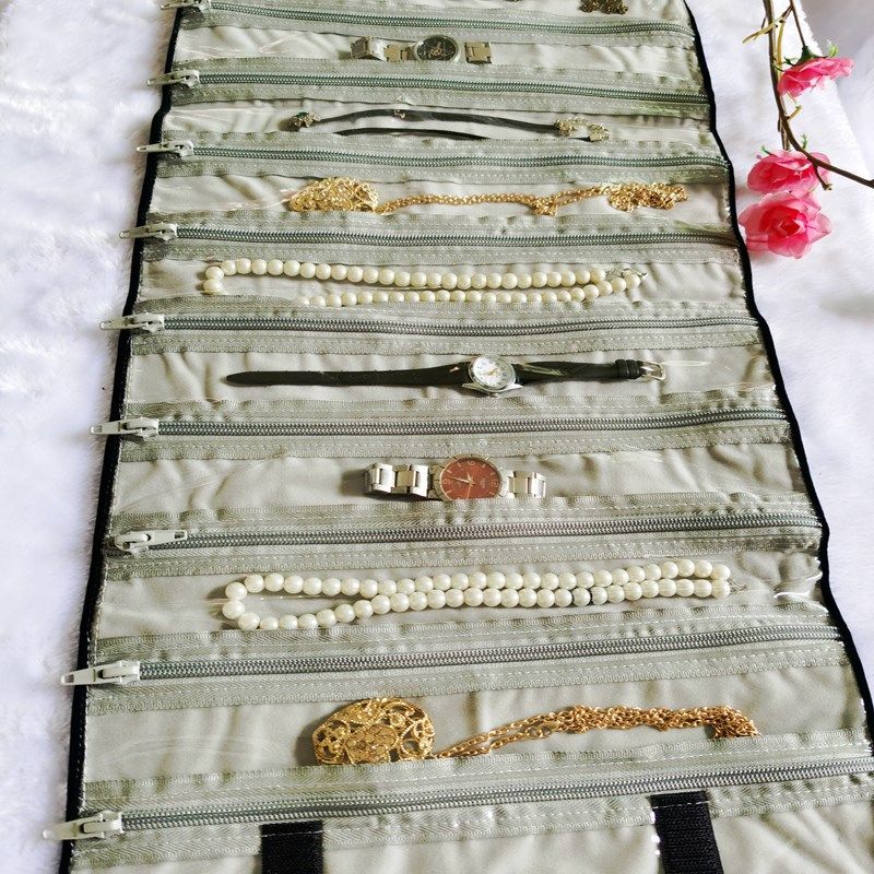 项链收纳包透明PVC格子袋手表收藏珍珠项链防尘袋耳环手镯串戒指