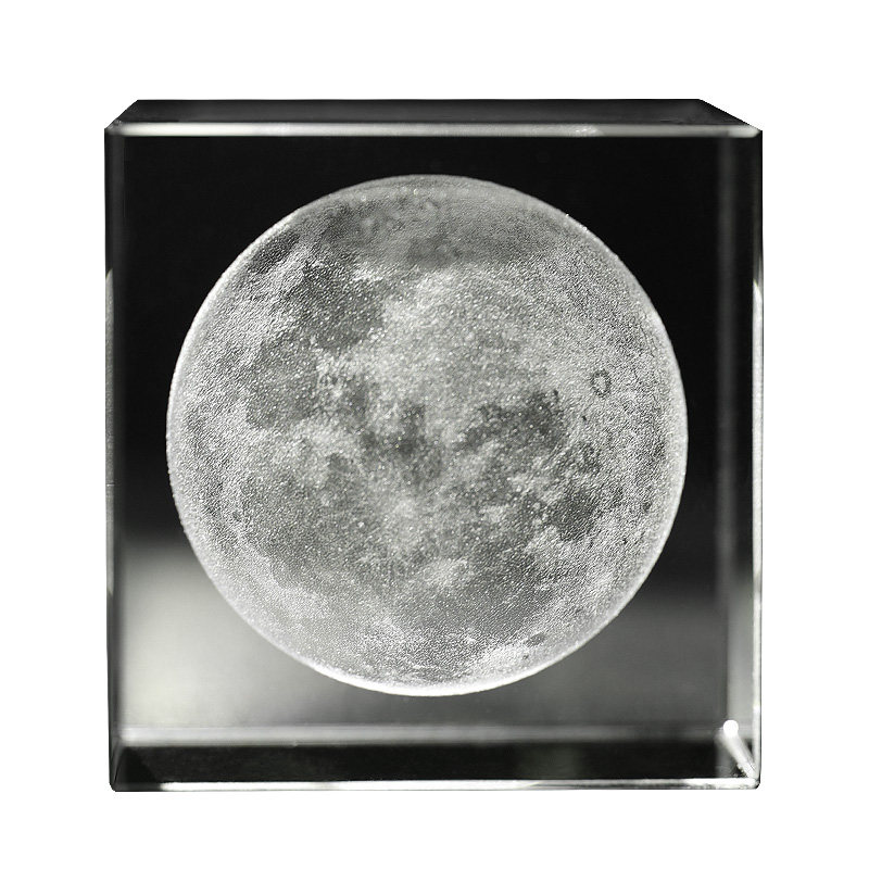 创意月球立方体桌面摆件月亮太阳银河系水晶球小夜灯治愈文艺送礼,家居饰品,装饰摆件,淘宝优惠券,粉丝福利购,淘宝优惠卷