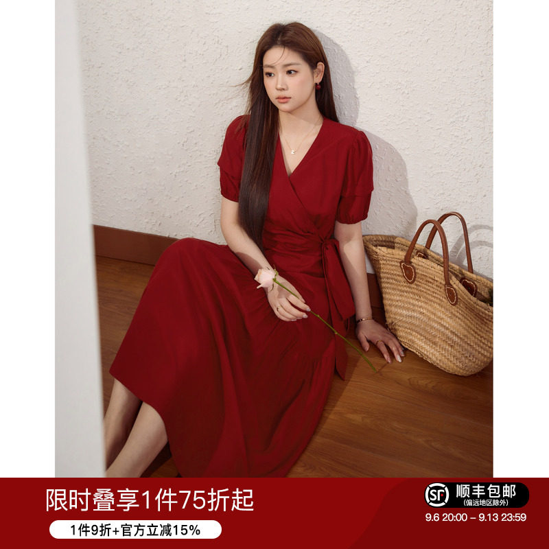蓝语大码女装气质优雅连衣裙图片