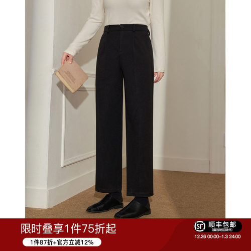 大码女装蓝语气质显瘦裤子