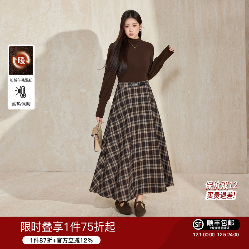 蓝语加绒保暖修身打底内搭上衣