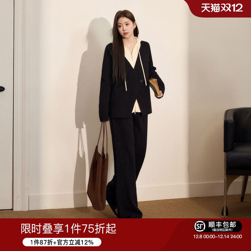 气质优雅套装大码女装蓝语