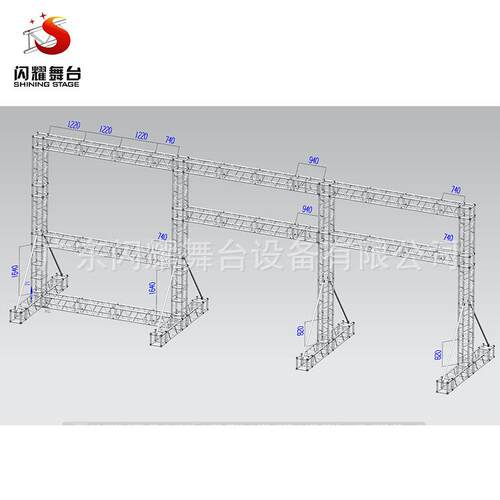 热销供应螺丝接口铝板桁架螺丝式灯光架音响架背景架尺寸可设计