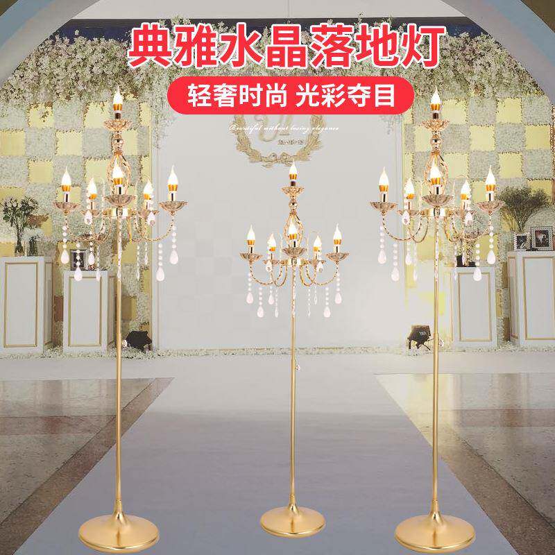 新款婚礼亚克力水晶吊灯舞台留影区仪式亭装饰婚庆道具路引