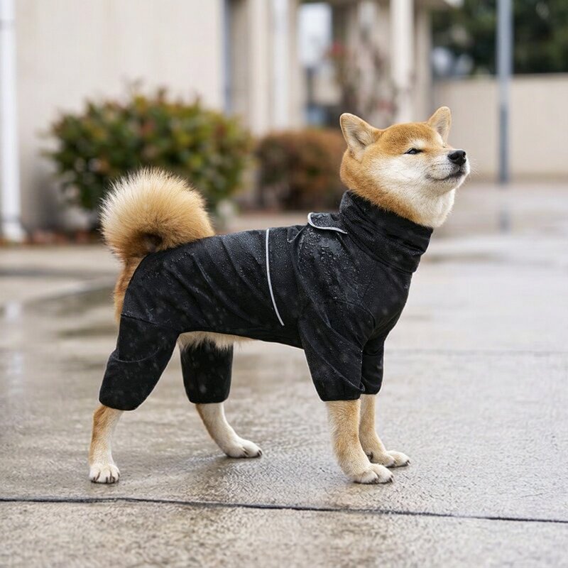 中大型犬泰迪比熊拉布拉多金毛柴犬四脚防水宠物狗狗雨衣冲锋衣服