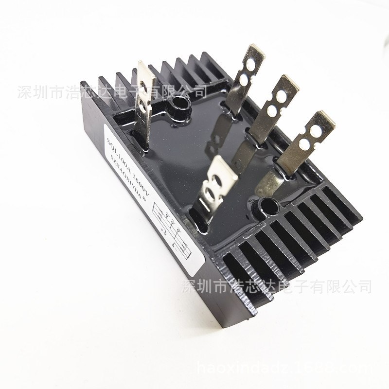 全新SQL100A1600V SQL100-16 三相桥式整流桥连散热器60*100