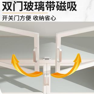 A9L厨房餐边柜多层收纳储物置物架落地多功能家用放锅具碗碟防尘