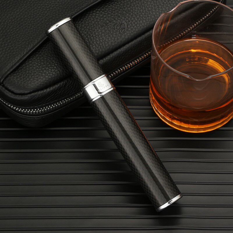 雪茄套单支雪茄盒随身雪茄保湿管烟套碳纤维保湿盒烟盒古巴外出盒